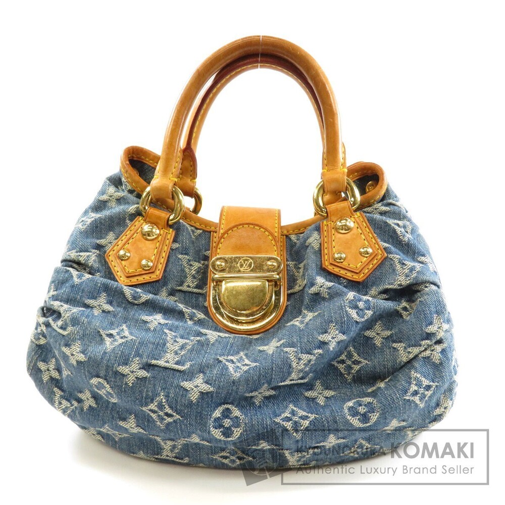 Louis Vuitton Pleaty Handbag Monogram Denim